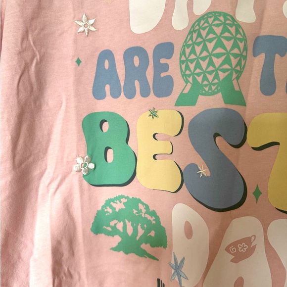 Disney Parks Icons Women's "Park Days Are The Best Days" Pink T-Shirt (2X) - Picture 11 of 16
